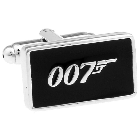 Black & Silver 007 James Bond Cufflinks - Picture 3 of 14